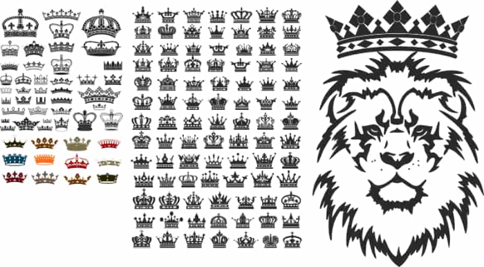 Free Download Vectors, Crown Art Free Laser Cut Vector