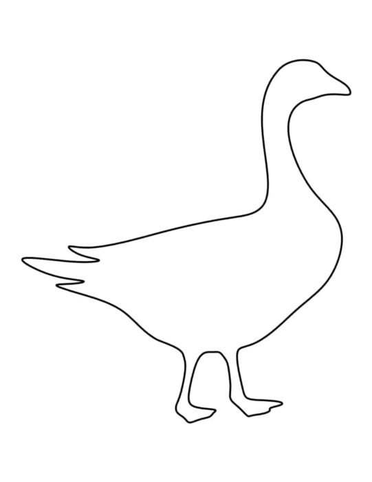 Free Download Vectors, Laser Cut Goose Sticker Cut Out Vector