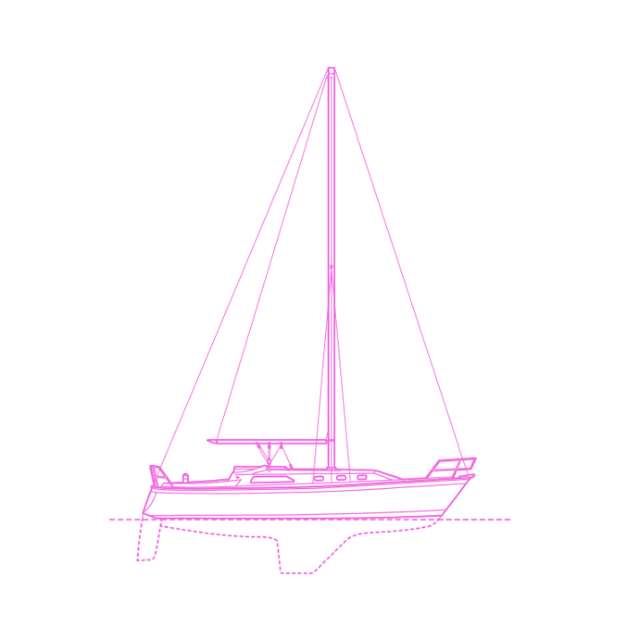 Free Download Vectors, Transport Sailboat Line Tracing Svg Vector