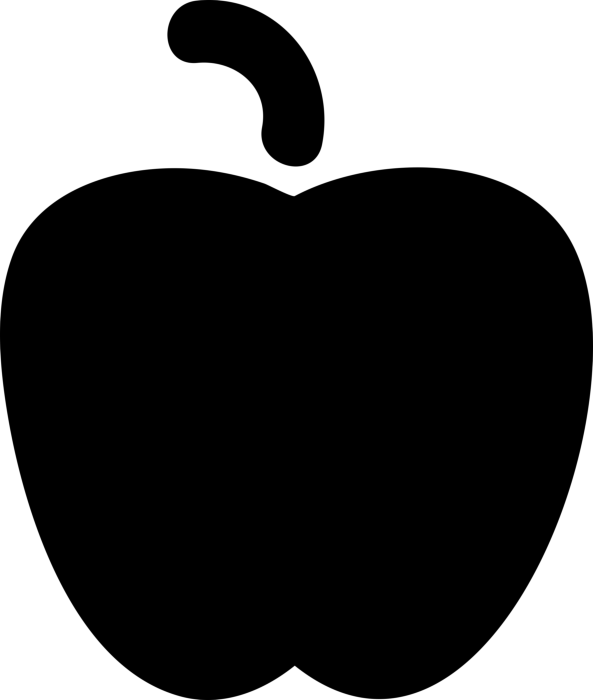 Free Download Vectors, Apple Black Shape Outline Drawing Svg Vector
